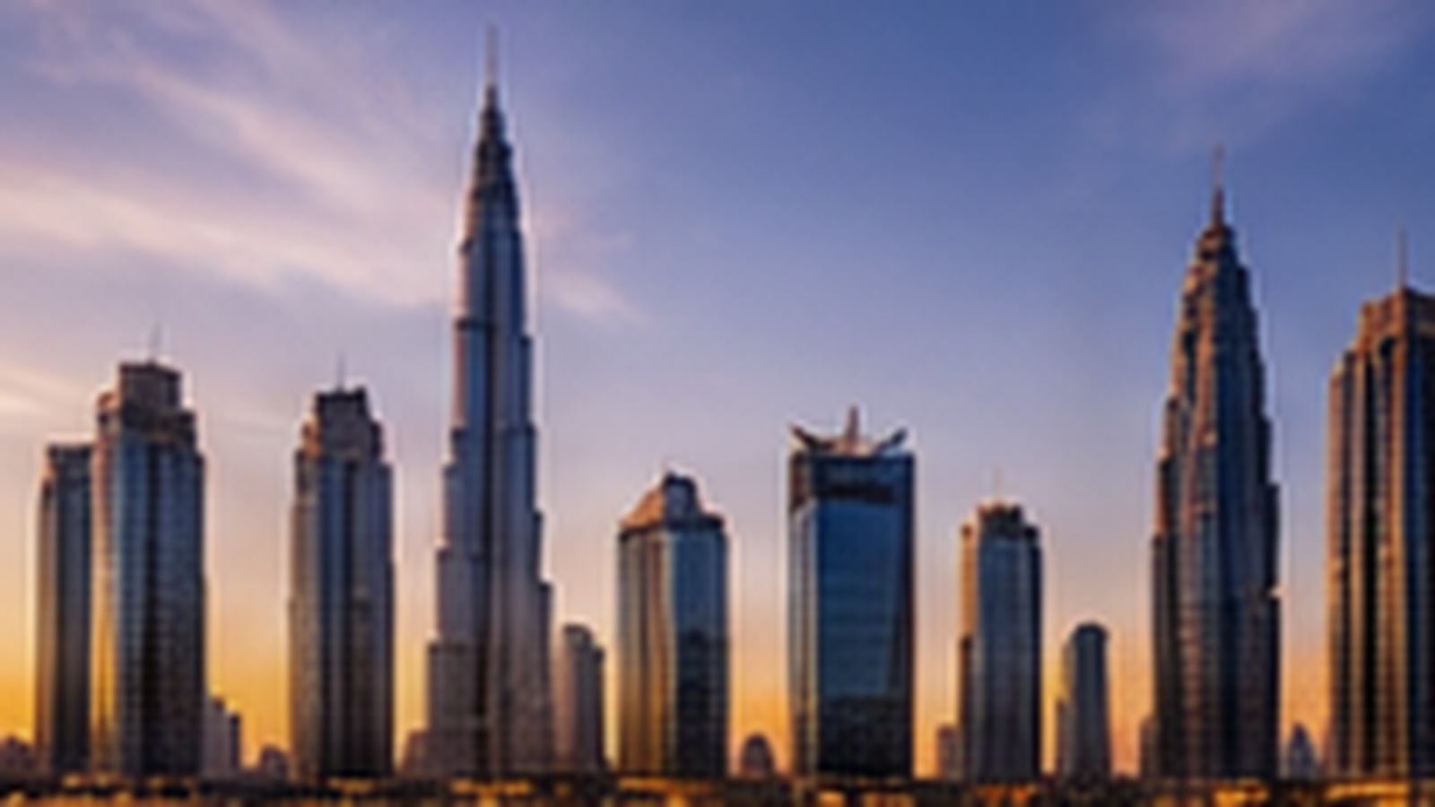 Dubai yatırım vizyonunu temsil eden şehir ve iş temalı görsel